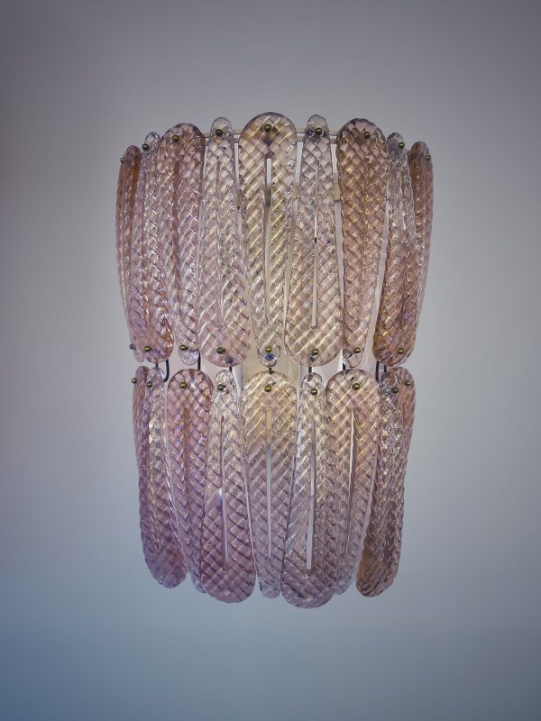 Pair of Seguso glass wall lights