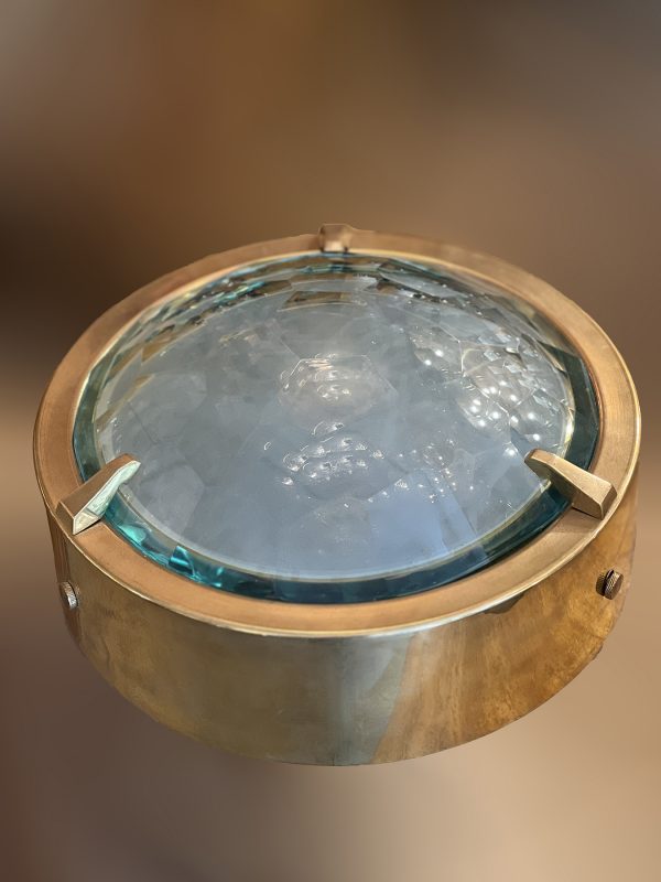 Italian diamond cut glass wall/ceiling light