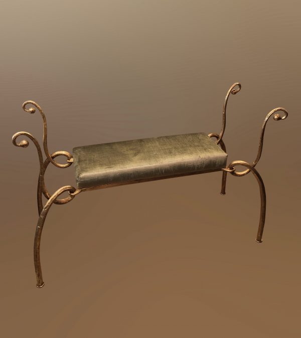 Italian bench with gold leaf frame