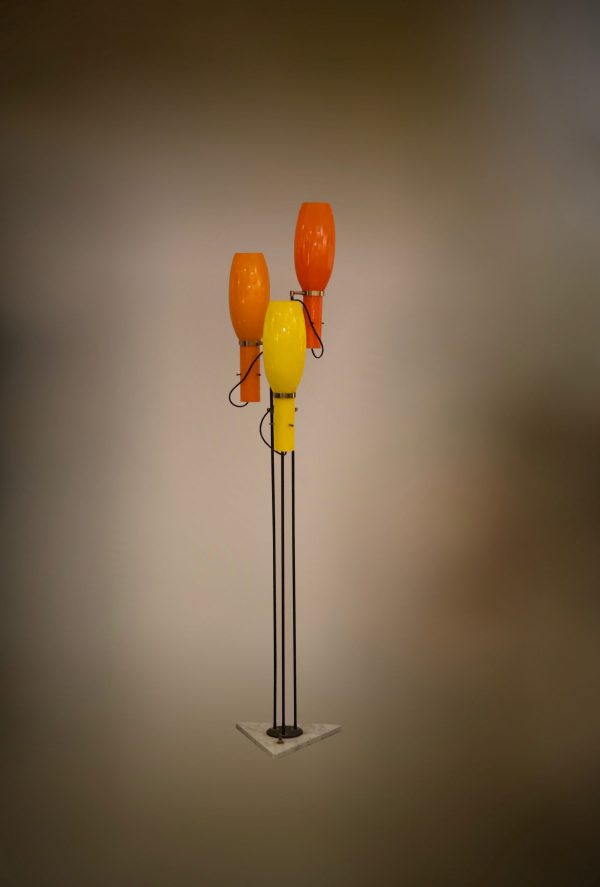 Italian glass floor lamp by Stilnovo