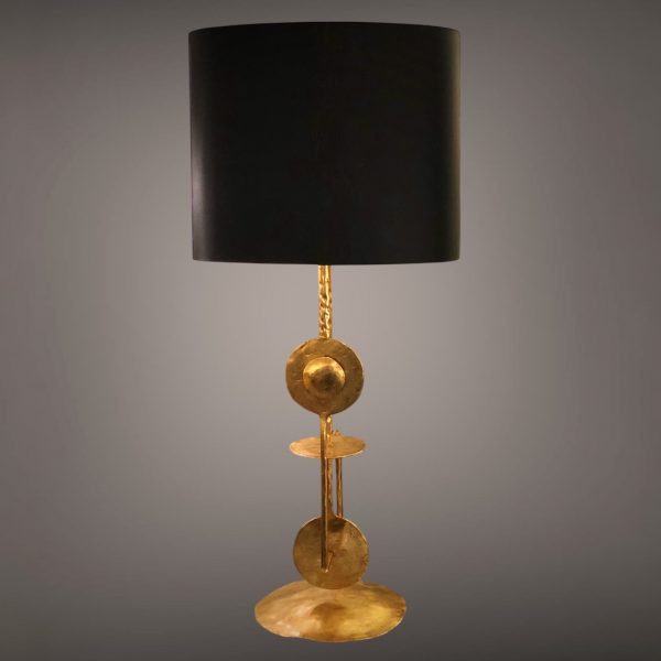 Pair of Italian gold gilded table lamps