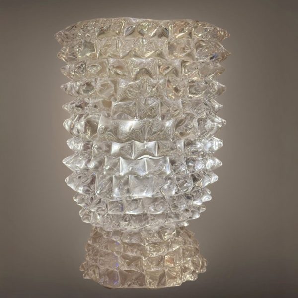 Pair of Venetian "Rostrato" glass table lamps