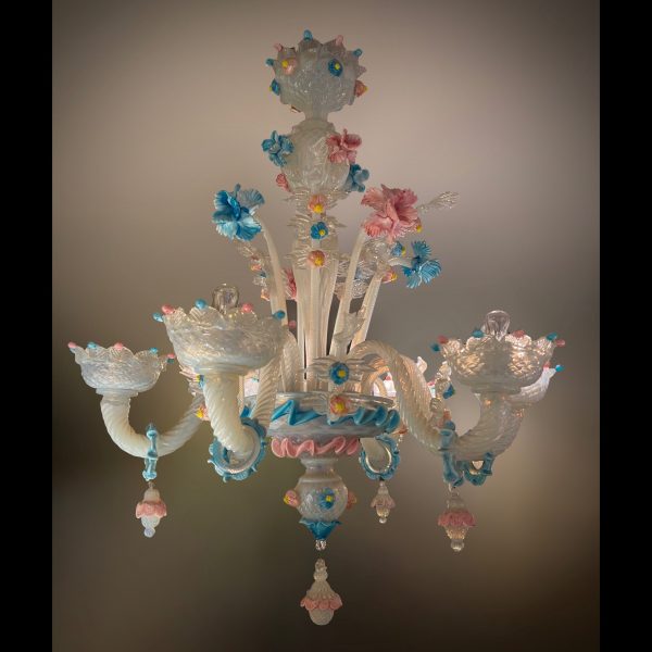 Midcentury Venetian glass chandelier