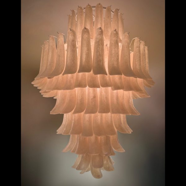 Venetian glass chandelier in pinkish/powder colour