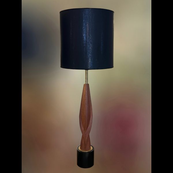 Pair of Italian wooden lamps by Laurel