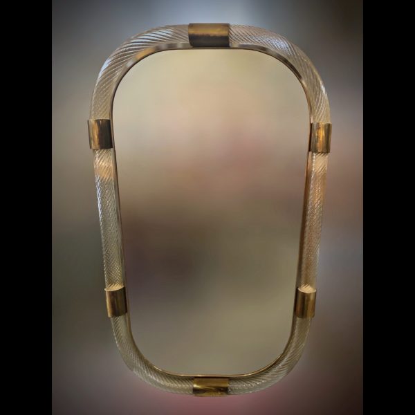 Venetian glass mirror by Barovier