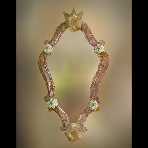 Pair of Venetian glass mirrors