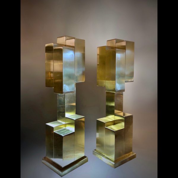 Pair of Banci brass table lamps