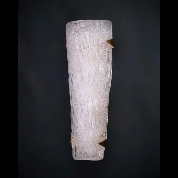 Pair of Venetian frosted glass wall lights