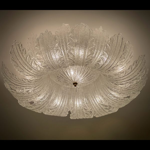 Venetian frosted glass plafoniere