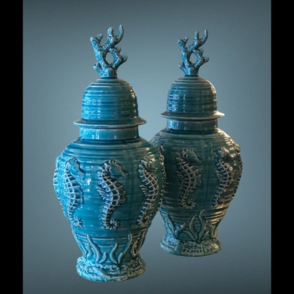 Italian ceramic vases