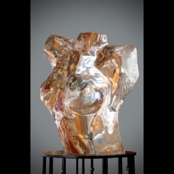 Italian lucite torso, signed and dated