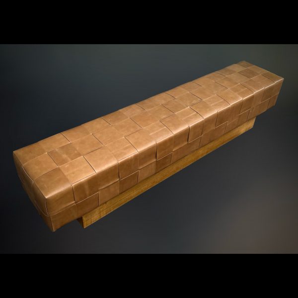 Italian leather bench