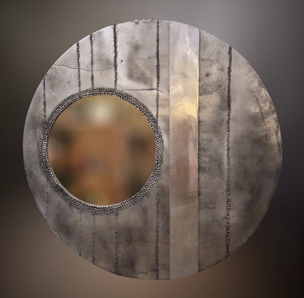 Italian brutalist mirror by Garinei